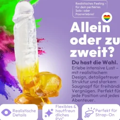 marielove Anal Dildo|Saugnapfdildo|Stark gebogener Dildo mit Saugnapf 22,5 cm