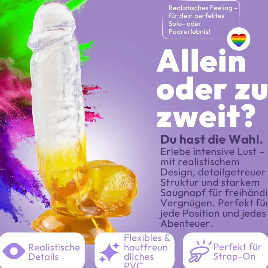 marielove Anal Dildo|Saugnapfdildo|Stark gebogener Dildo mit Saugnapf 22,5 cm