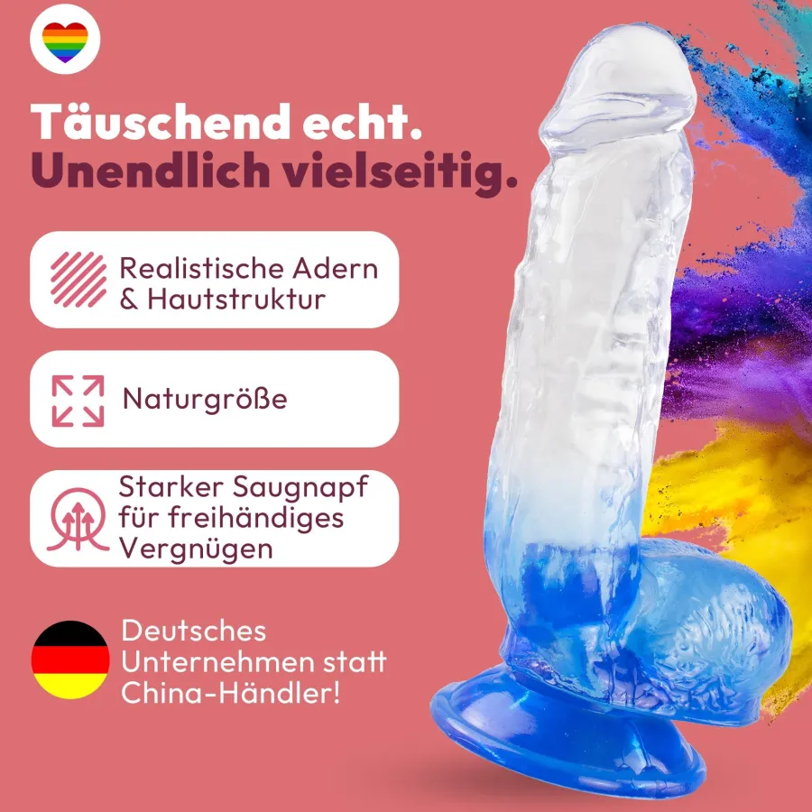 marielove Anal Dildo|Saugnapfdildo|Stark gebogener Dildo mit Saugnapf 22,5 cm
