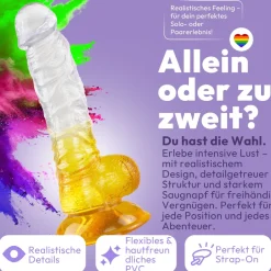 marielove Anal Dildo|Saugnapfdildo|Texturierter Dildo mit Saugnapf 20 cm 4 Farben