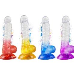 marielove Anal Dildo|Saugnapfdildo|Texturierter Dildo mit Saugnapf 20 cm 4 Farben