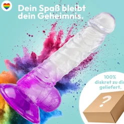 marielove Anal Dildo|Saugnapfdildo|Texturierter Dildo mit Saugnapf 20 cm 4 Farben