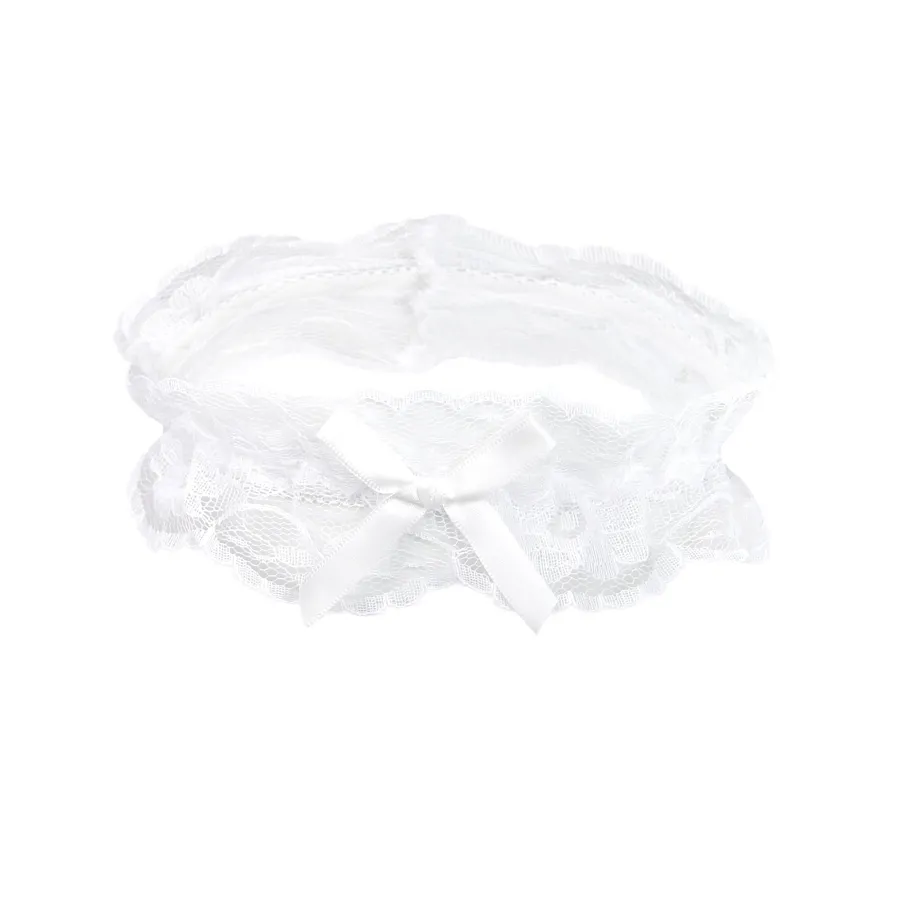 marielove Accessoires|Verführerische schwarze Spitzen-Beinschleifen mit Schleifen-Detail – dehnbar, komfortabel