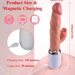 marielove Xxl Vibrator|Paarvibrator|Vibrator Stimulation Klitoris Wasserdicht USB GM-542 Weiß