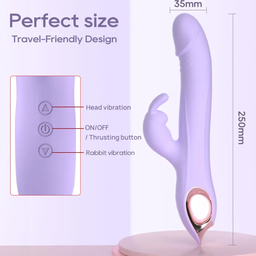 marielove Xxl Vibrator|Paarvibrator|Vibrator Stimulation Klitoris Wasserdicht USB GM-567 Lila