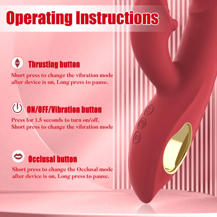 marielove Xxl Vibrator|Paarvibrator|Vibrator Stimulation Klitoris Wasserdicht USB GM-510 Rot
