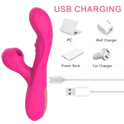 marielove Xxl Vibrator|Paarvibrator|Vibrator Stimulation Klitoris Wasserdicht USB GM-323 Pink