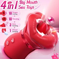 marielove Xxl Vibrator|Paarvibrator|Vibrator Stimulation Klitoris Wasserdicht USB GM-468 Rot