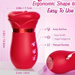 marielove Xxl Vibrator|Paarvibrator|Vibrator Stimulation Klitoris Wasserdicht USB GM-468 Rot
