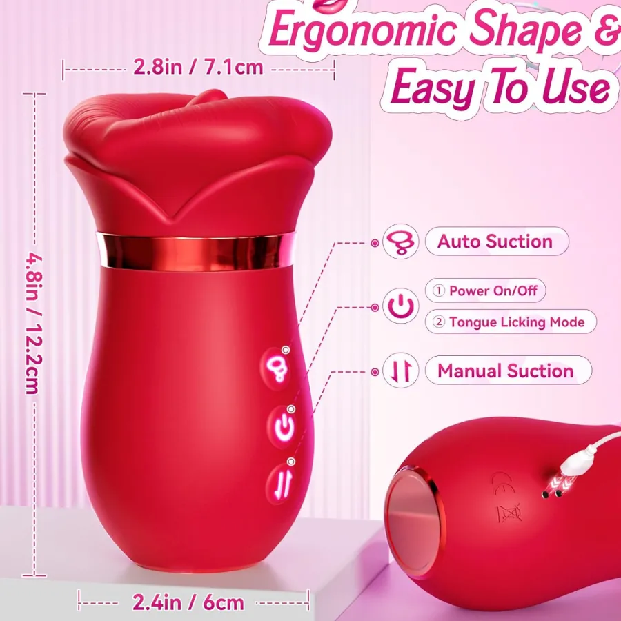 marielove Xxl Vibrator|Paarvibrator|Vibrator Stimulation Klitoris Wasserdicht USB GM-468 Rot