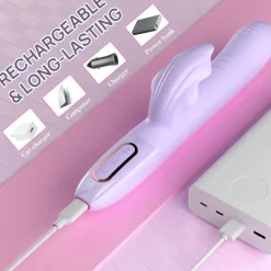 marielove Xxl Vibrator|Paarvibrator|Vibrator Stimulation Klitoris Wasserdicht USB GM-562 Lila