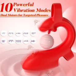 marielove Xxl Vibrator|Paarvibrator|Vibrator Stimulation Klitoris Wasserdicht USB GM-538 Rot