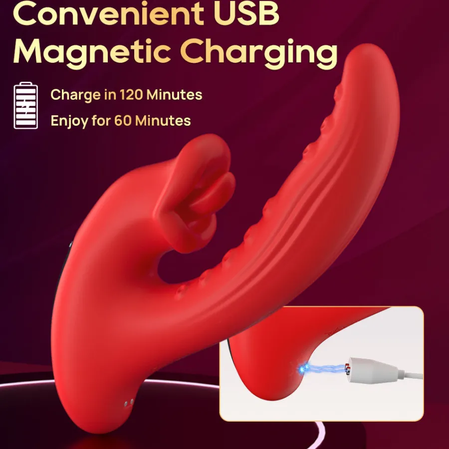 marielove Xxl Vibrator|Paarvibrator|Vibrator Stimulation Klitoris Wasserdicht USB GM-565 Rot