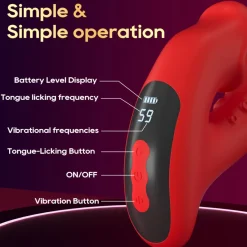 marielove Xxl Vibrator|Paarvibrator|Vibrator Stimulation Klitoris Wasserdicht USB GM-565 Rot