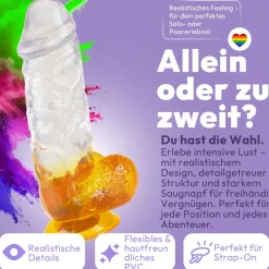 marielove Anal Dildo|Saugnapfdildo|XXL Dildo mit Saugnapf Ø 7 cm 4 Farben