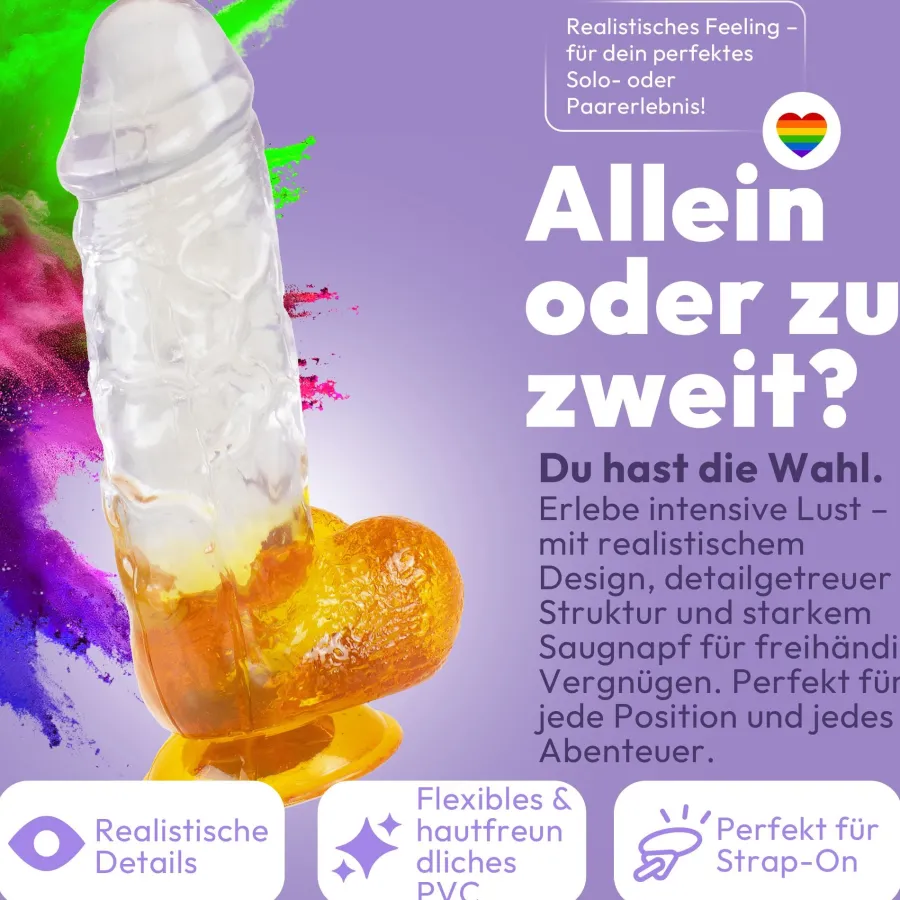 marielove Anal Dildo|Saugnapfdildo|XXL Dildo mit Saugnapf Ø 7 cm 4 Farben